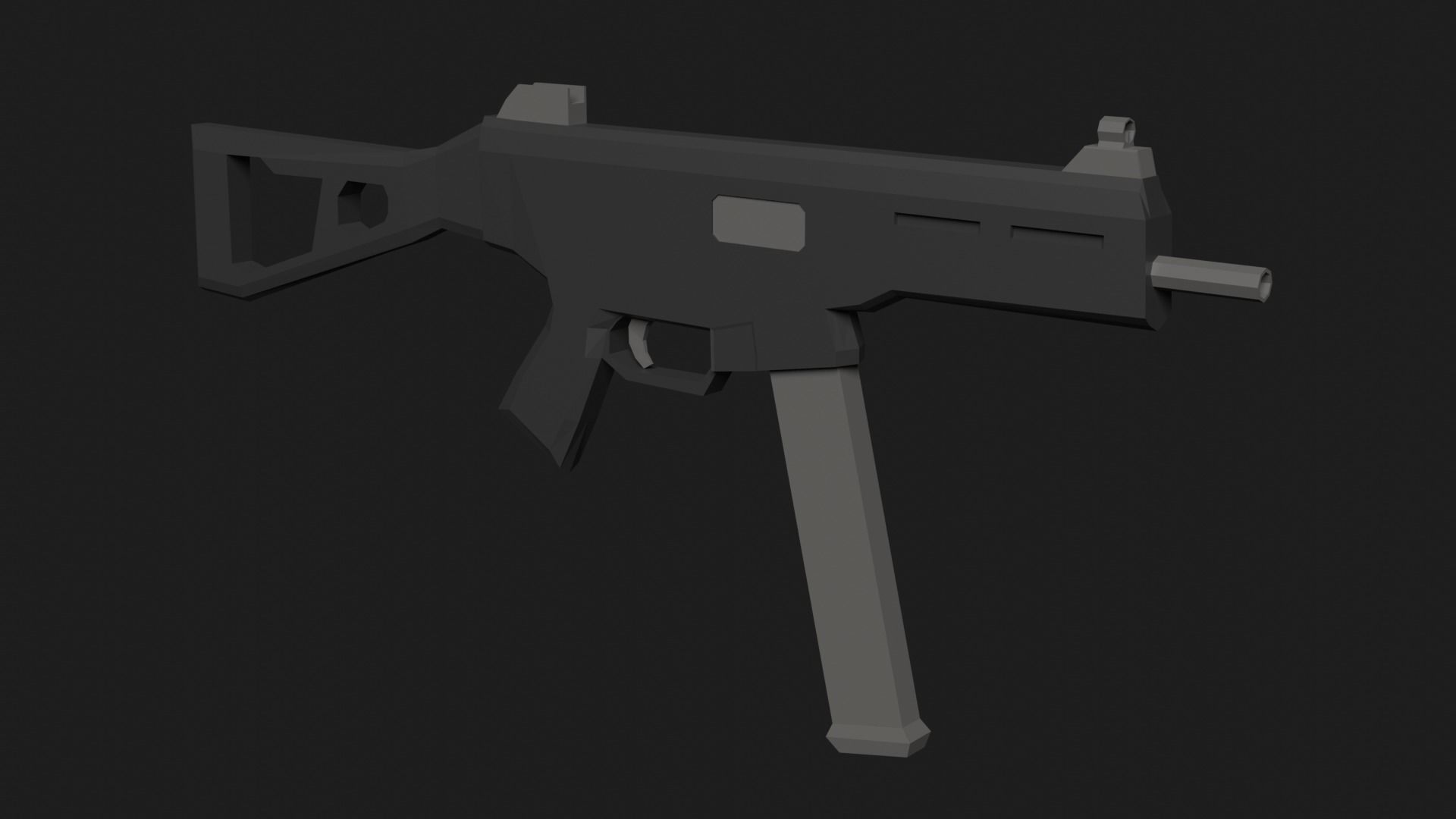 Weaponies gun Low-poly 3D model_16