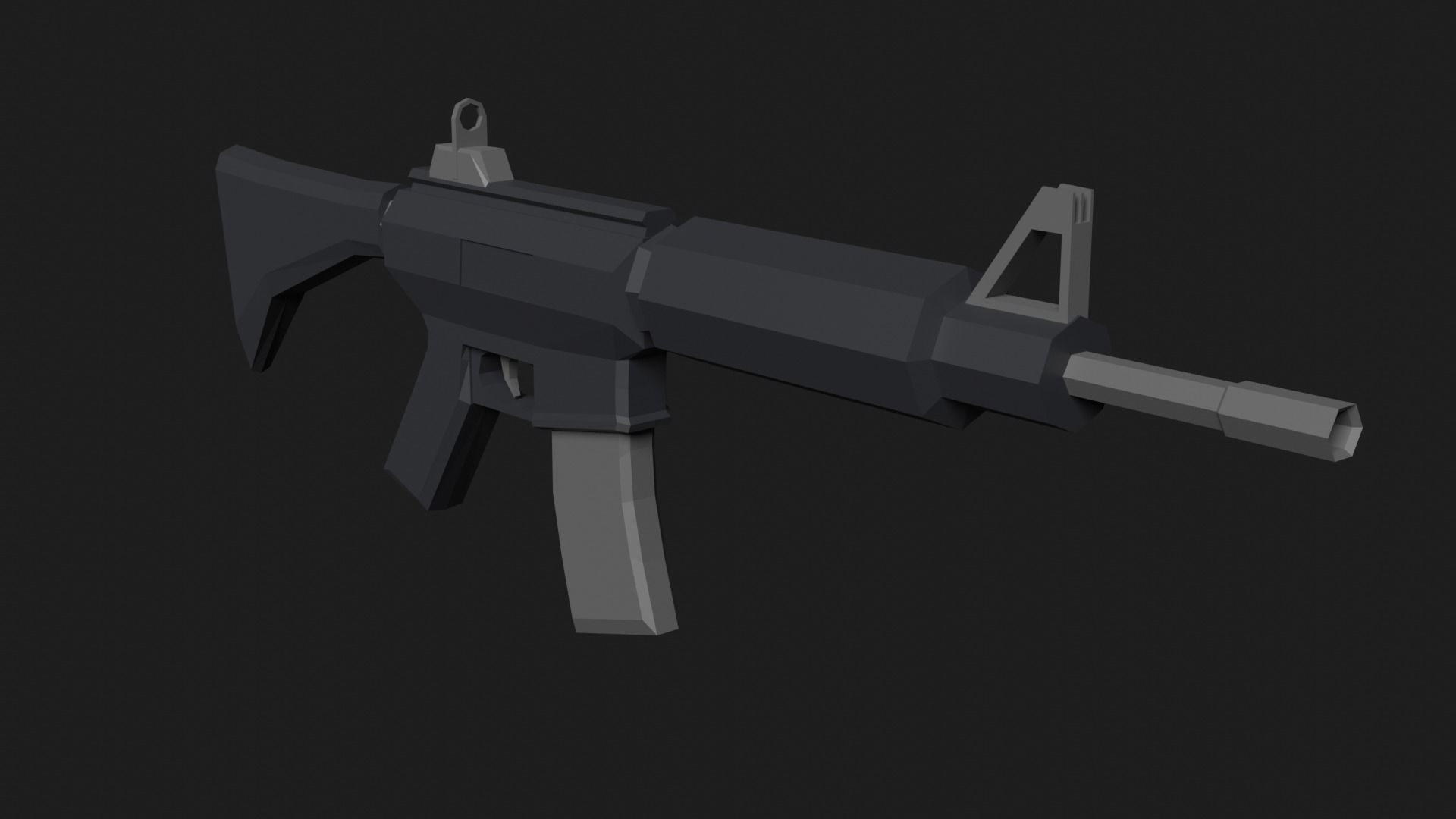 Weaponies gun Low-poly 3D model_15
