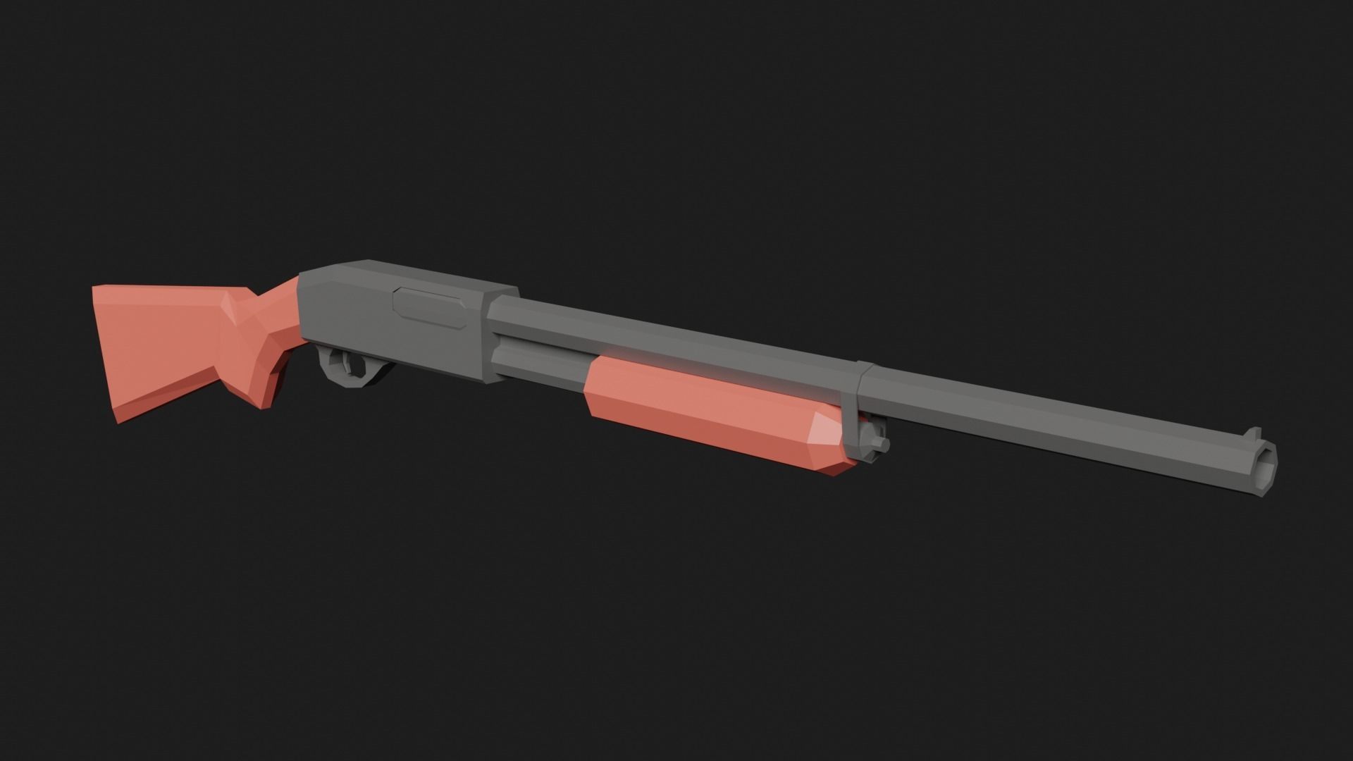 Weaponies gun Low-poly 3D model_17