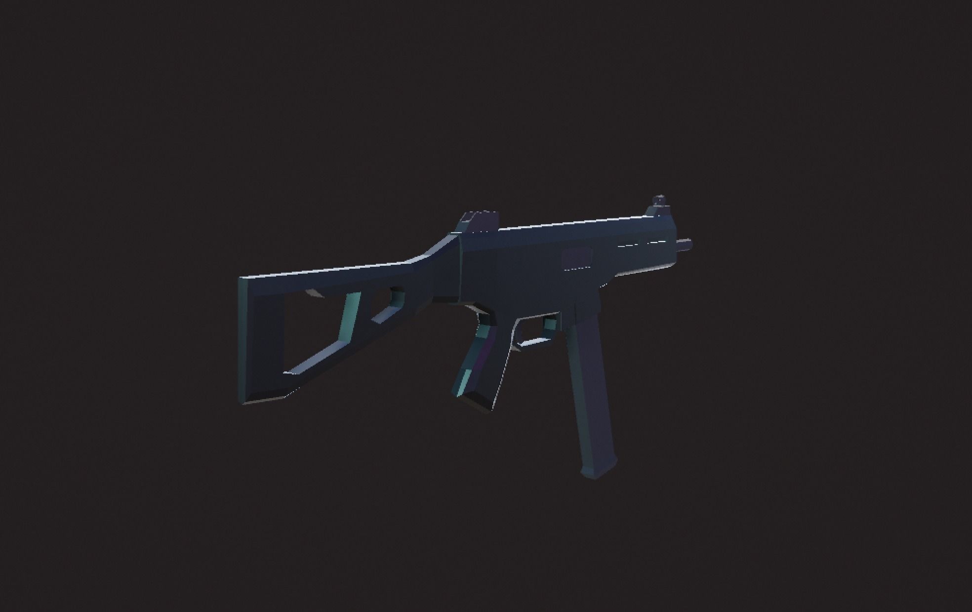 Weaponies gun Low-poly 3D model_11