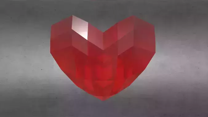 Crystal Heart - Detailed Cubic