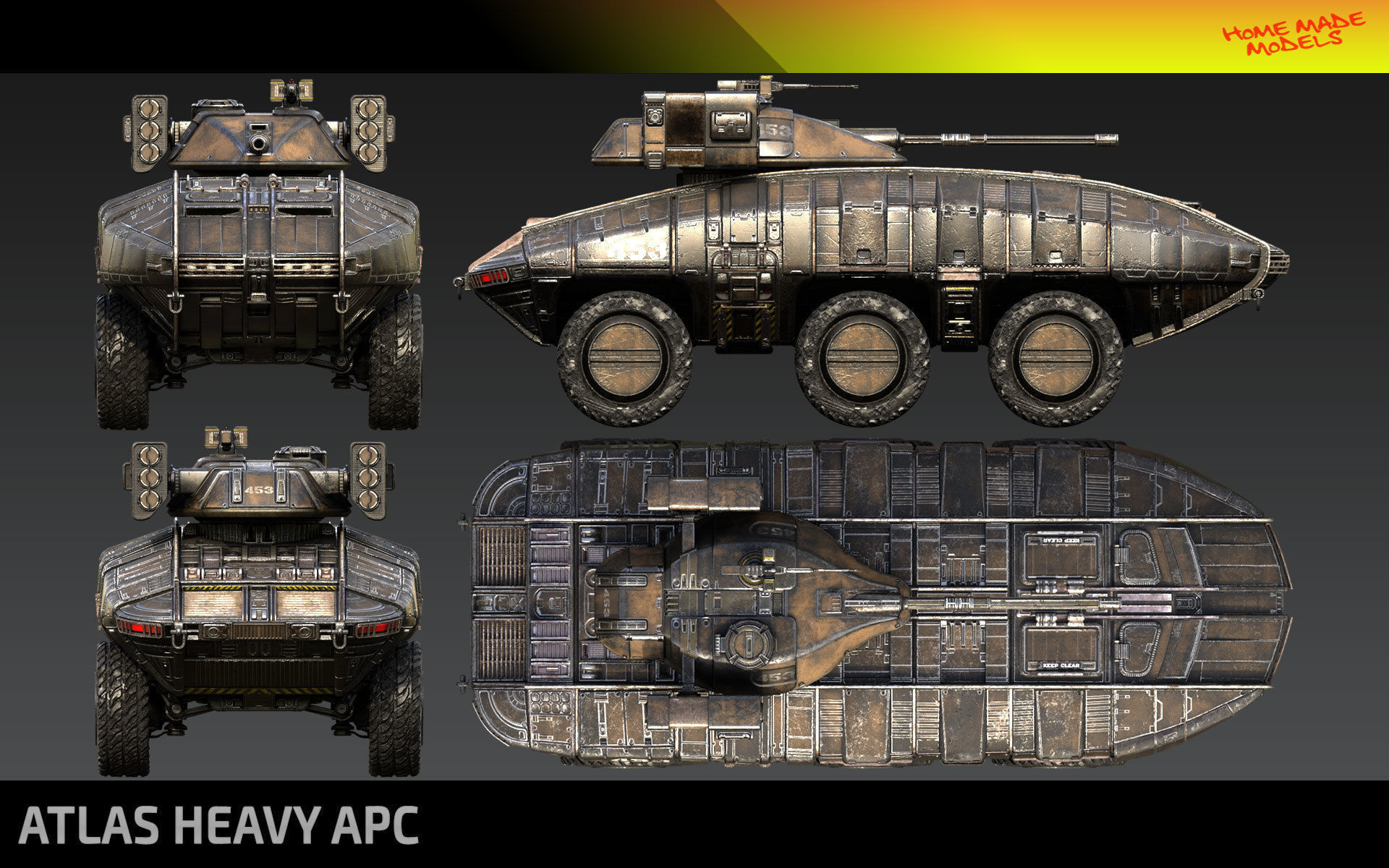 Atlas Heavy APC Low-poly 3D model_8