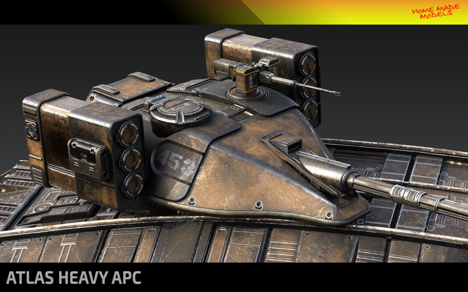 Atlas Heavy APC Low-poly 3D model_5