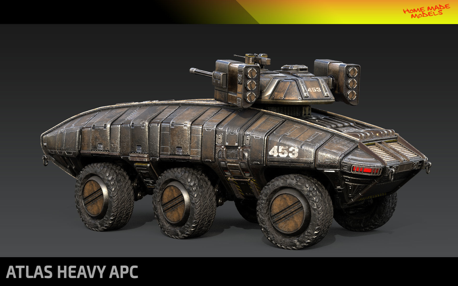 Atlas Heavy APC Low-poly 3D model_3