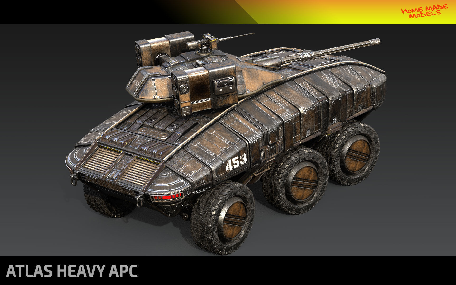 Atlas Heavy APC Low-poly 3D model_4
