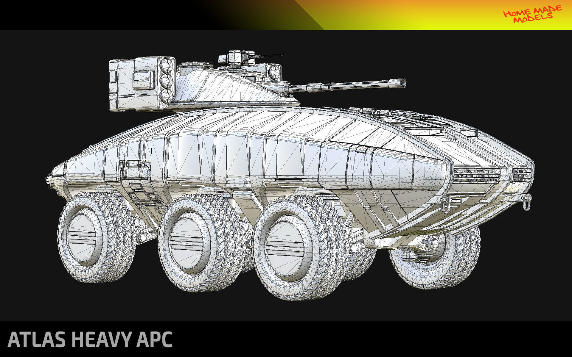 Atlas Heavy APC Low-poly 3D model_9