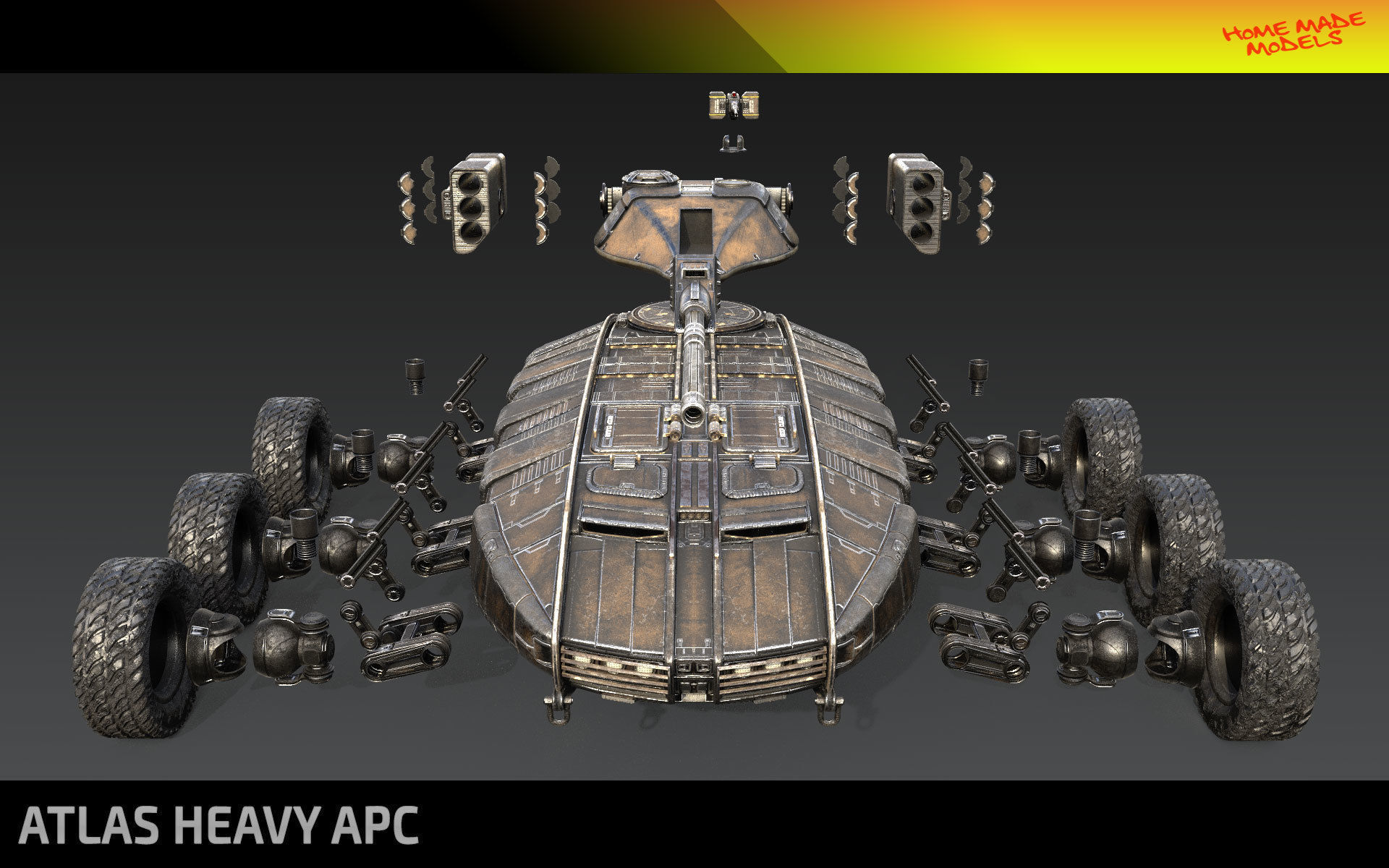Atlas Heavy APC Low-poly 3D model_6