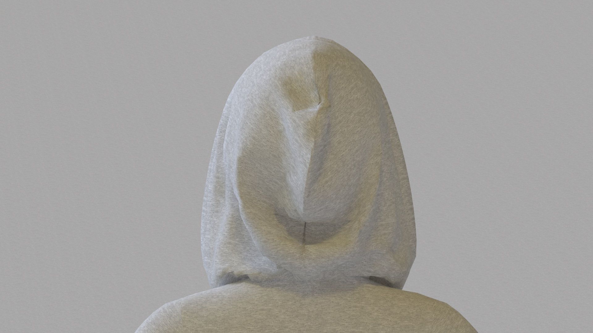 LowPoly zip up hoodie with drawstring Low-poly 3D model_9