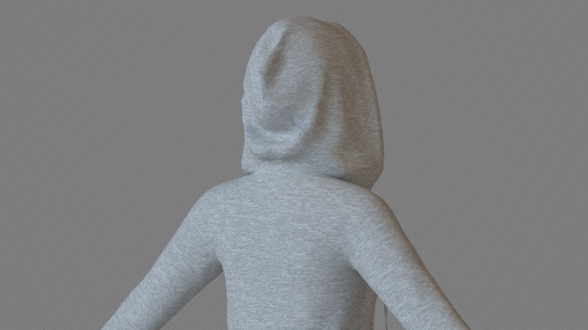 LowPoly zip up hoodie with drawstring Low-poly 3D model_17