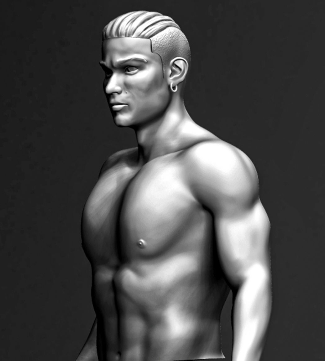 Ronaldo Figurine Free 3D print model_4
