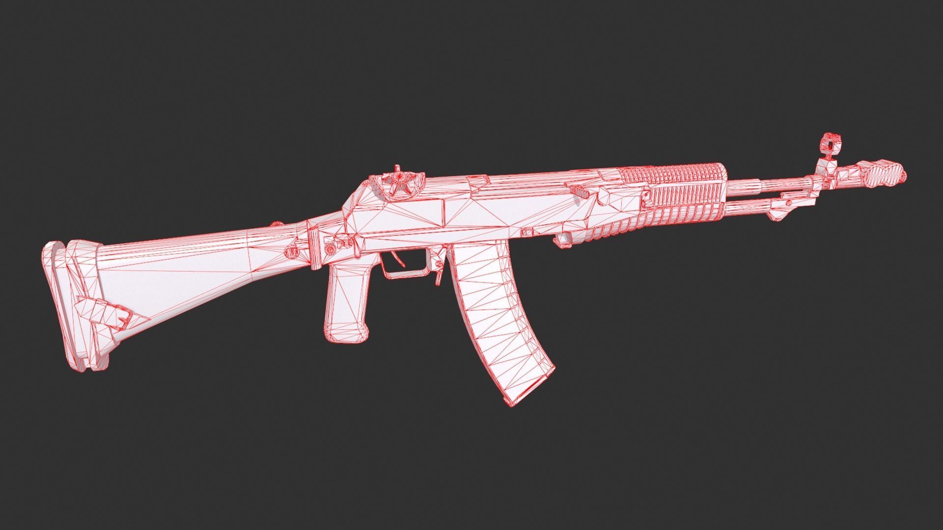 AN-94 ak - rifle Low-poly 3D model_2