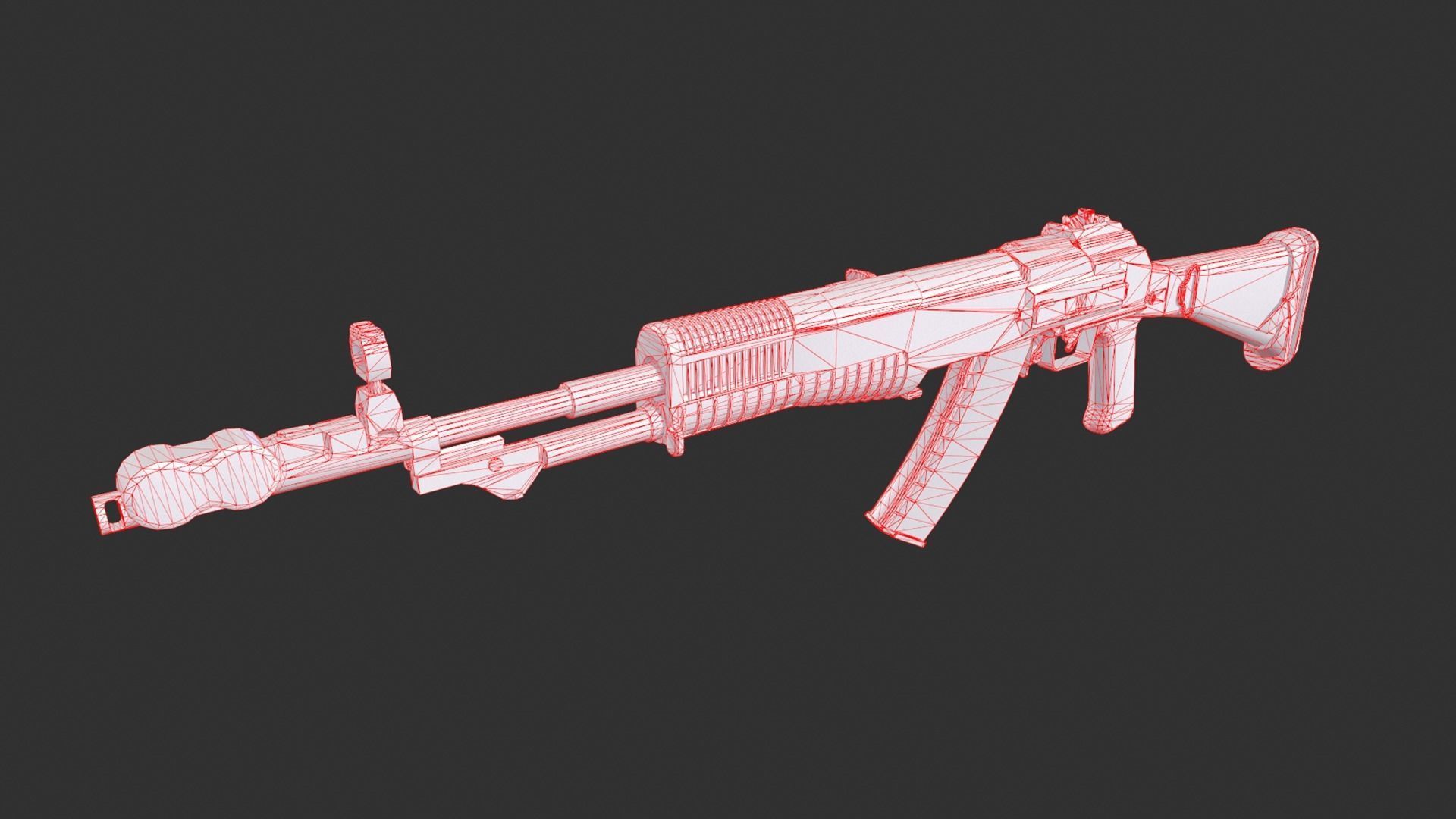 AN-94 ak - rifle Low-poly 3D model_8