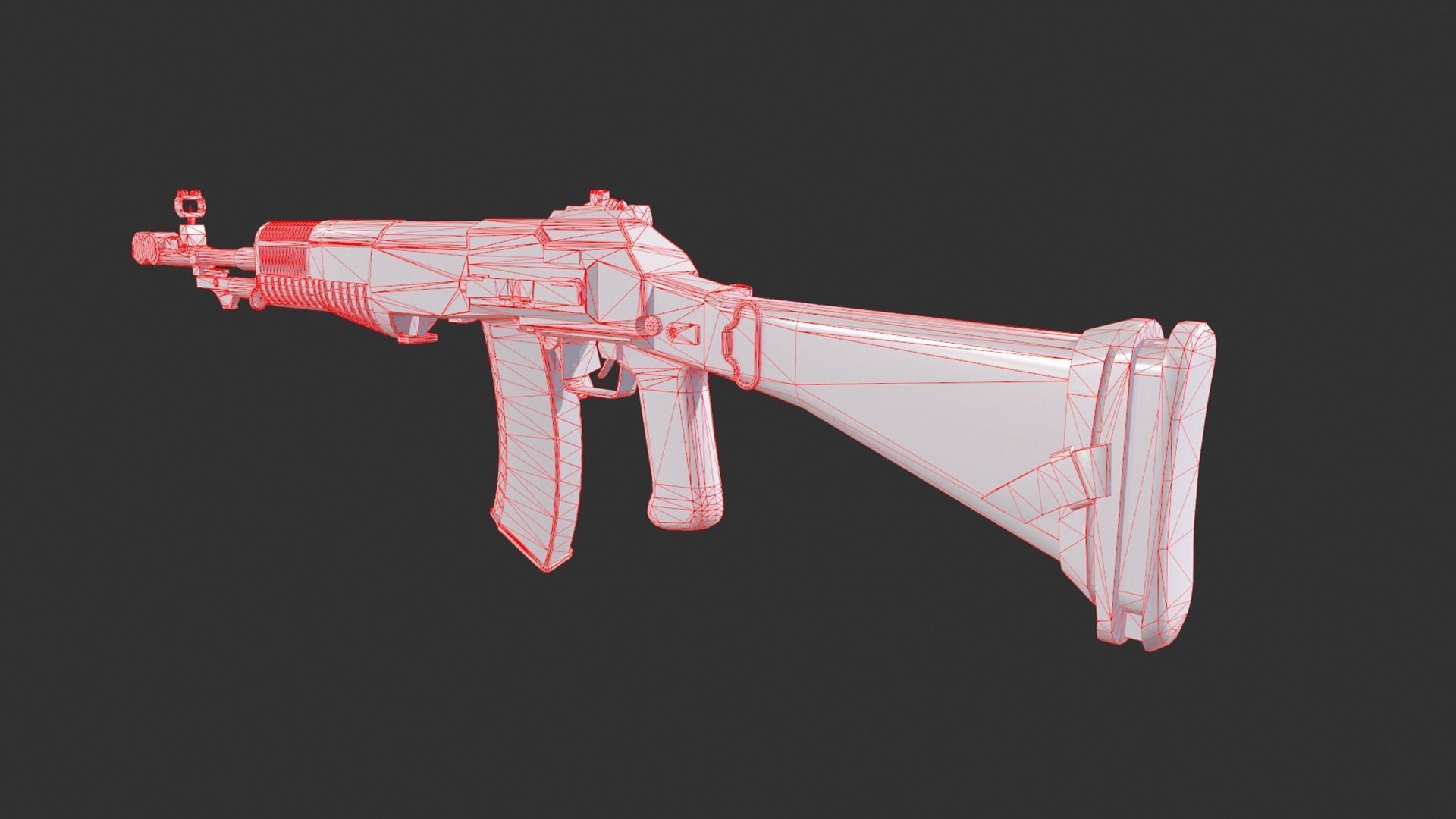AN-94 ak - rifle Low-poly 3D model_12