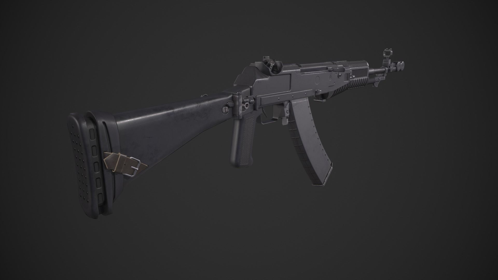 AN-94 ak - rifle Low-poly 3D model_13
