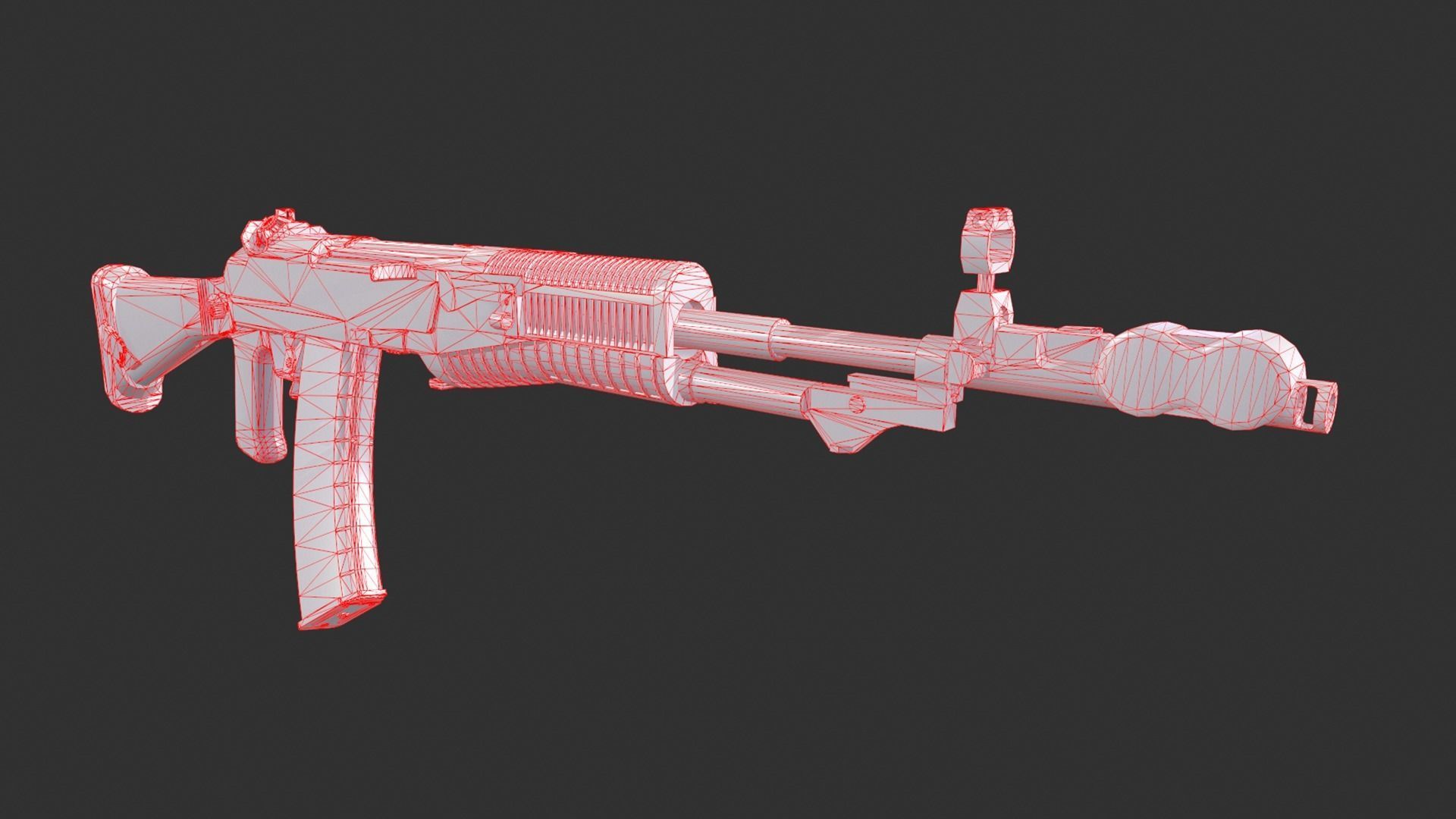 AN-94 ak - rifle Low-poly 3D model_6