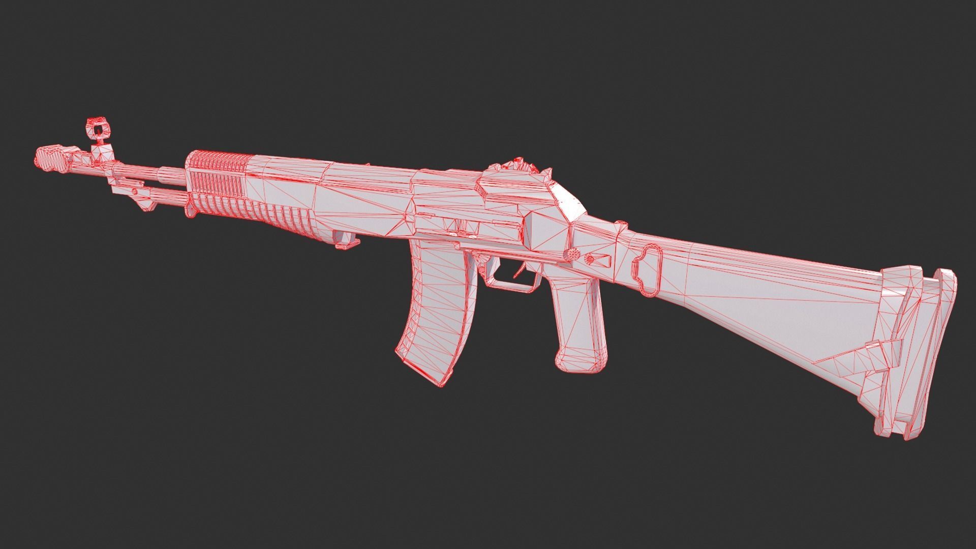 AN-94 ak - rifle Low-poly 3D model_10