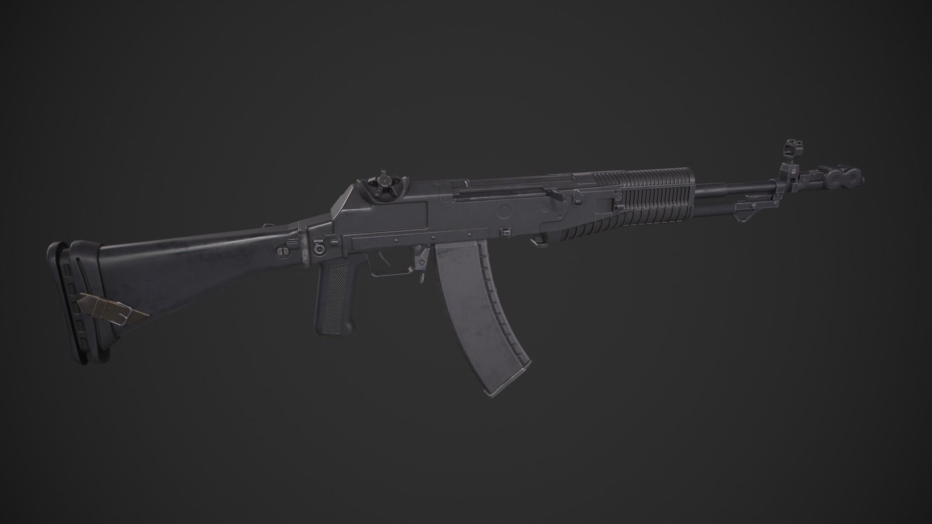 AN-94 ak - rifle Low-poly 3D model_1
