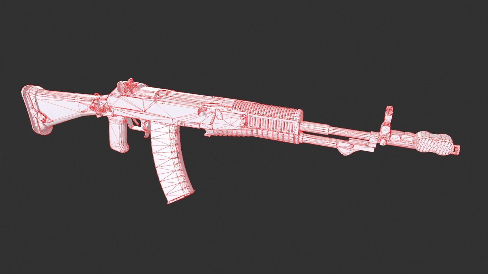AN-94 ak - rifle Low-poly 3D model_4