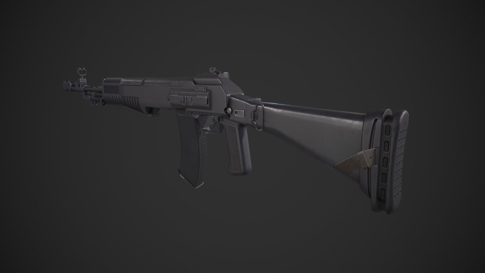 AN-94 ak - rifle Low-poly 3D model_11