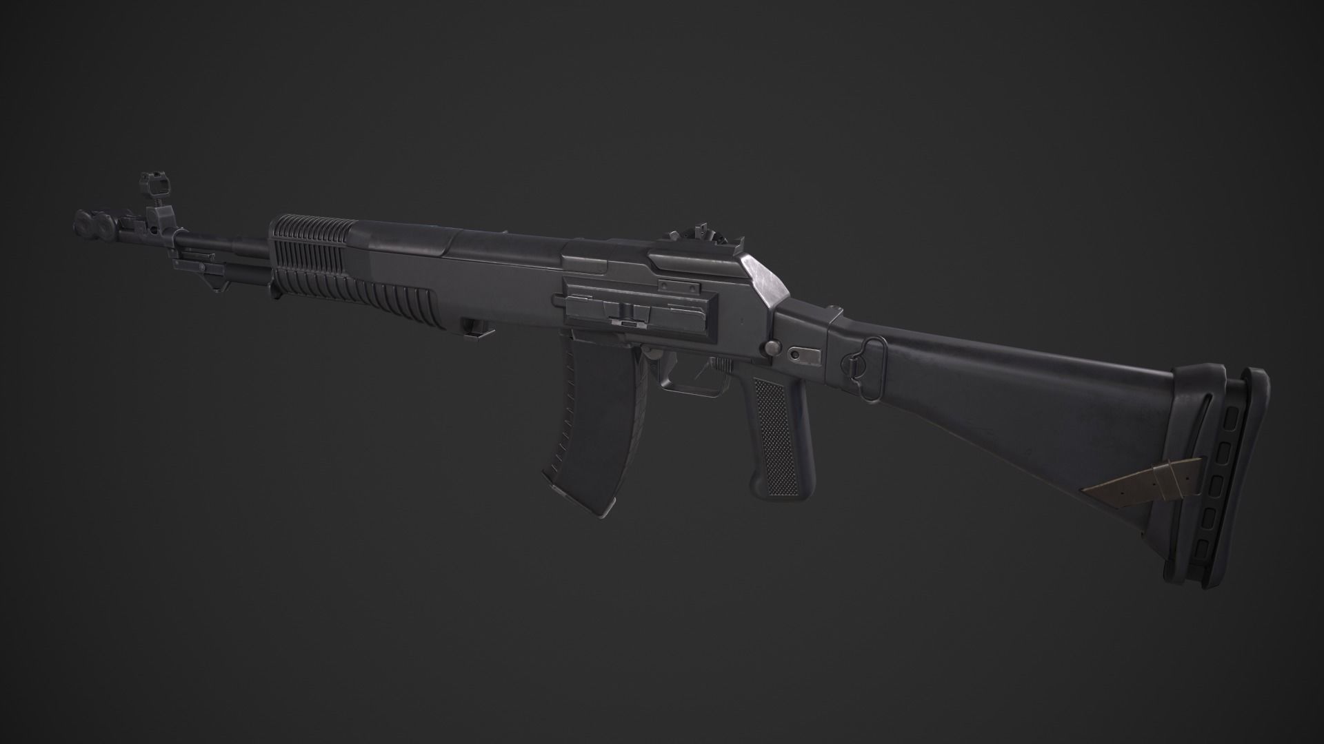 AN-94 ak - rifle Low-poly 3D model_9