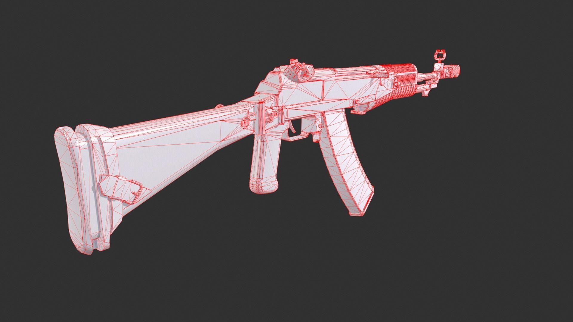 AN-94 ak - rifle Low-poly 3D model_14