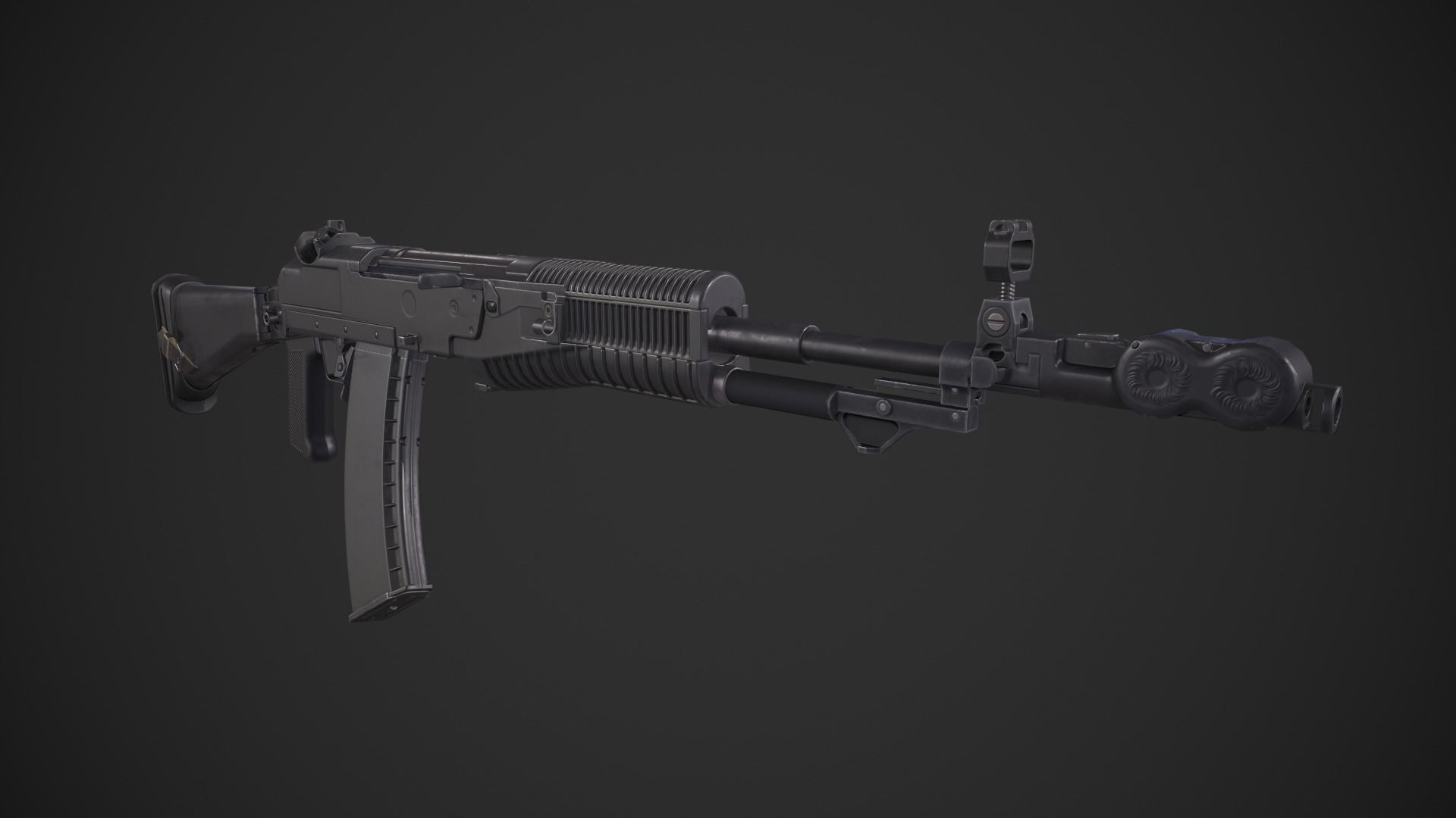 AN-94 ak - rifle Low-poly 3D model_5
