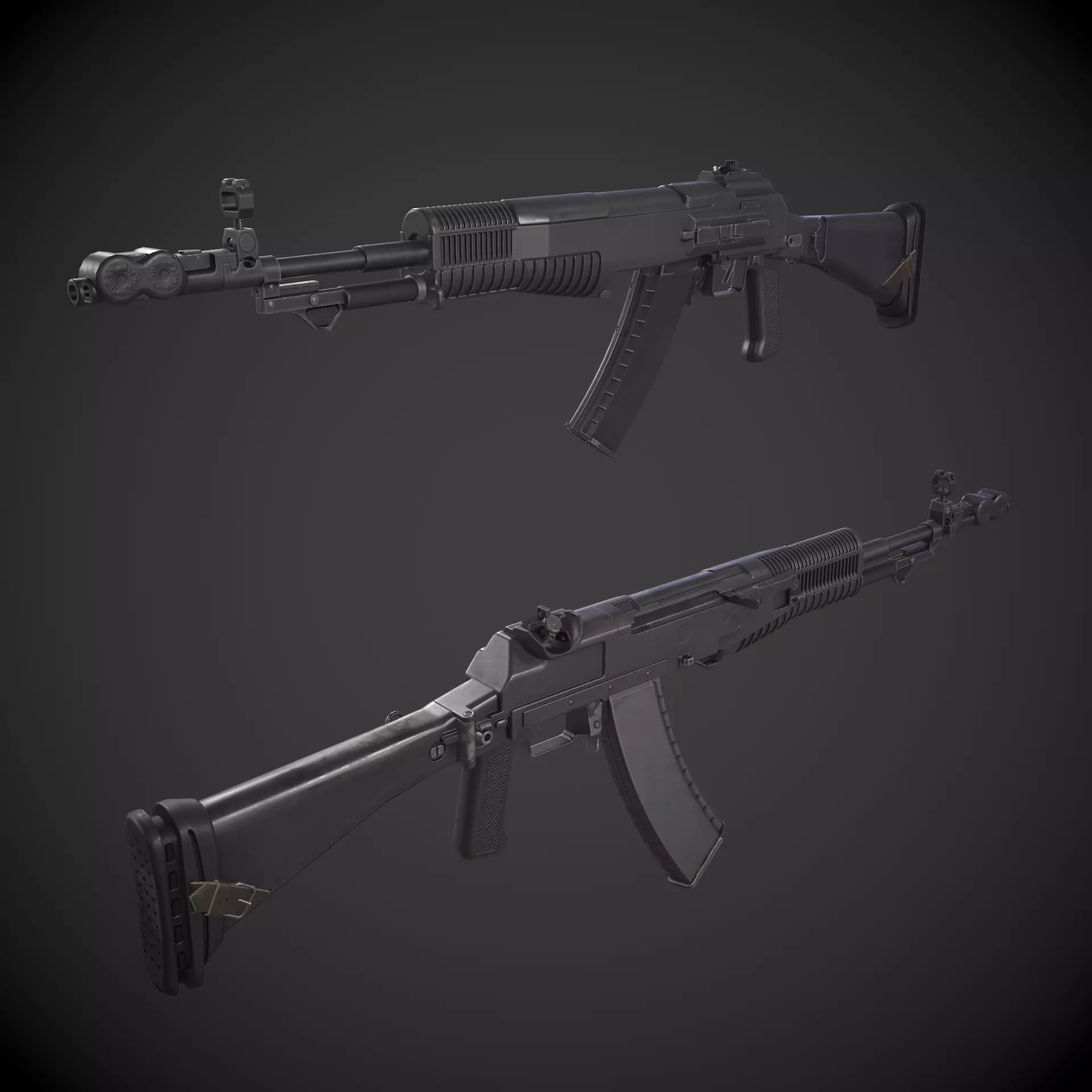 AN-94 ak - rifle Low-poly 3D model_0