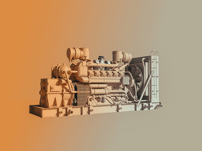 diesel engine 3D model