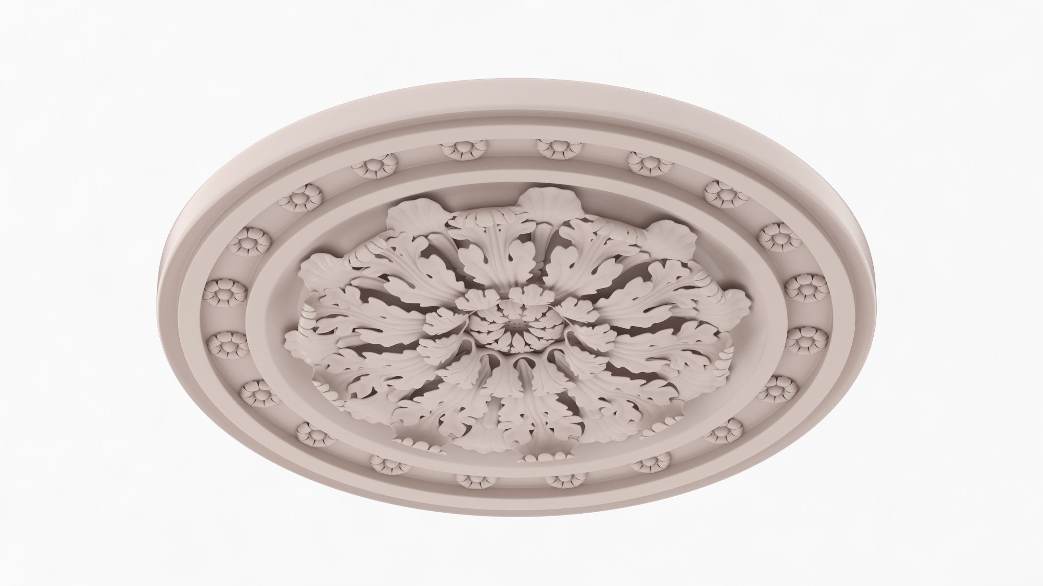 Classic Ceiling Medallion 31 3D model_3