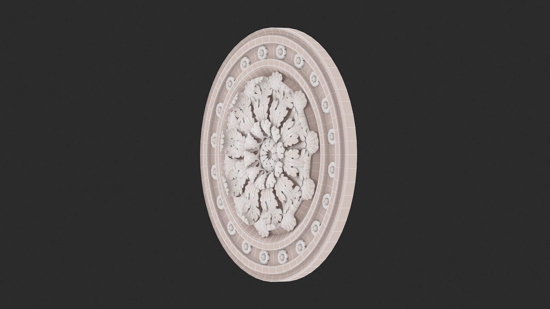 Classic Ceiling Medallion 31 3D model_7
