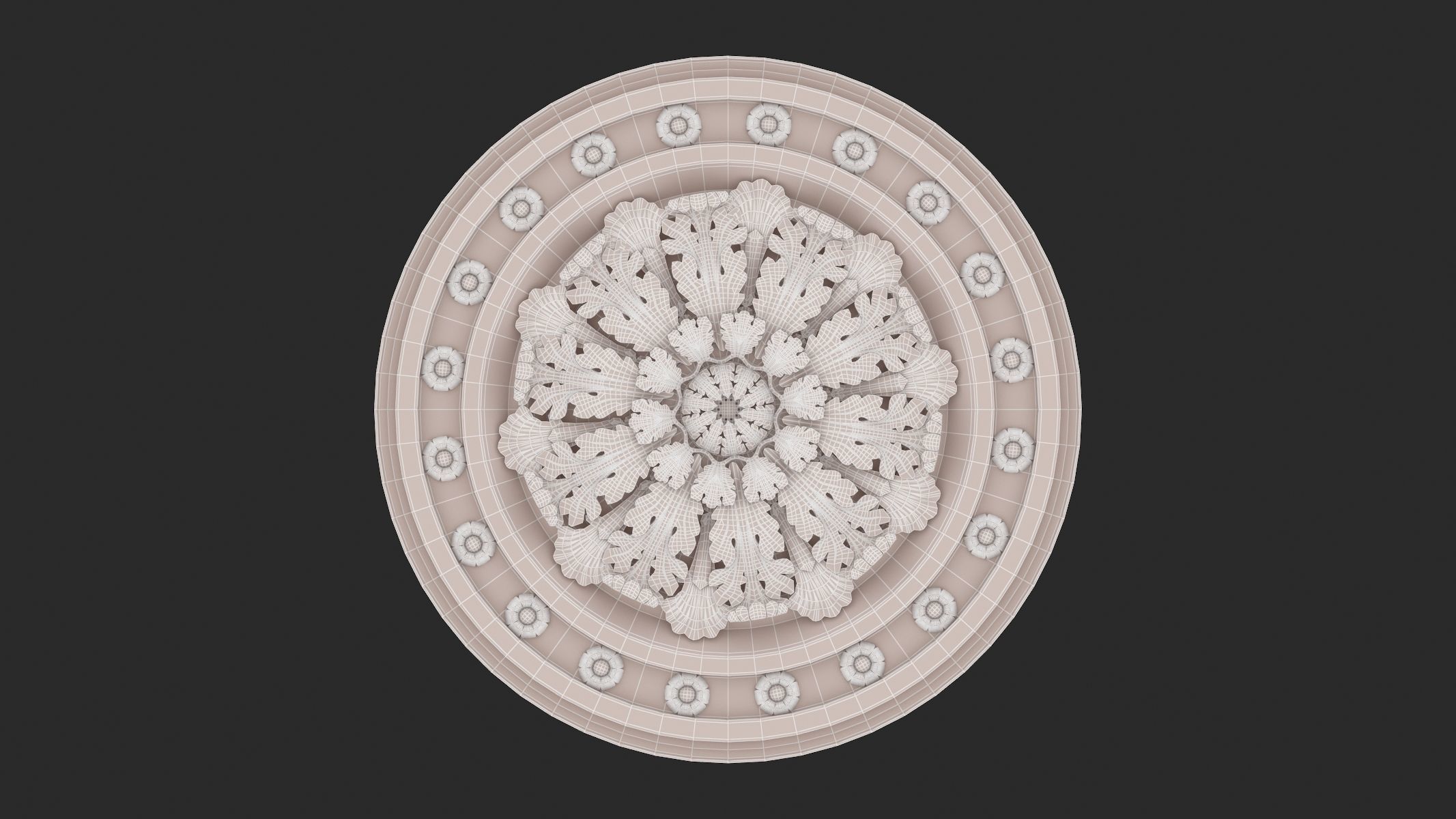Classic Ceiling Medallion 31 3D model_5