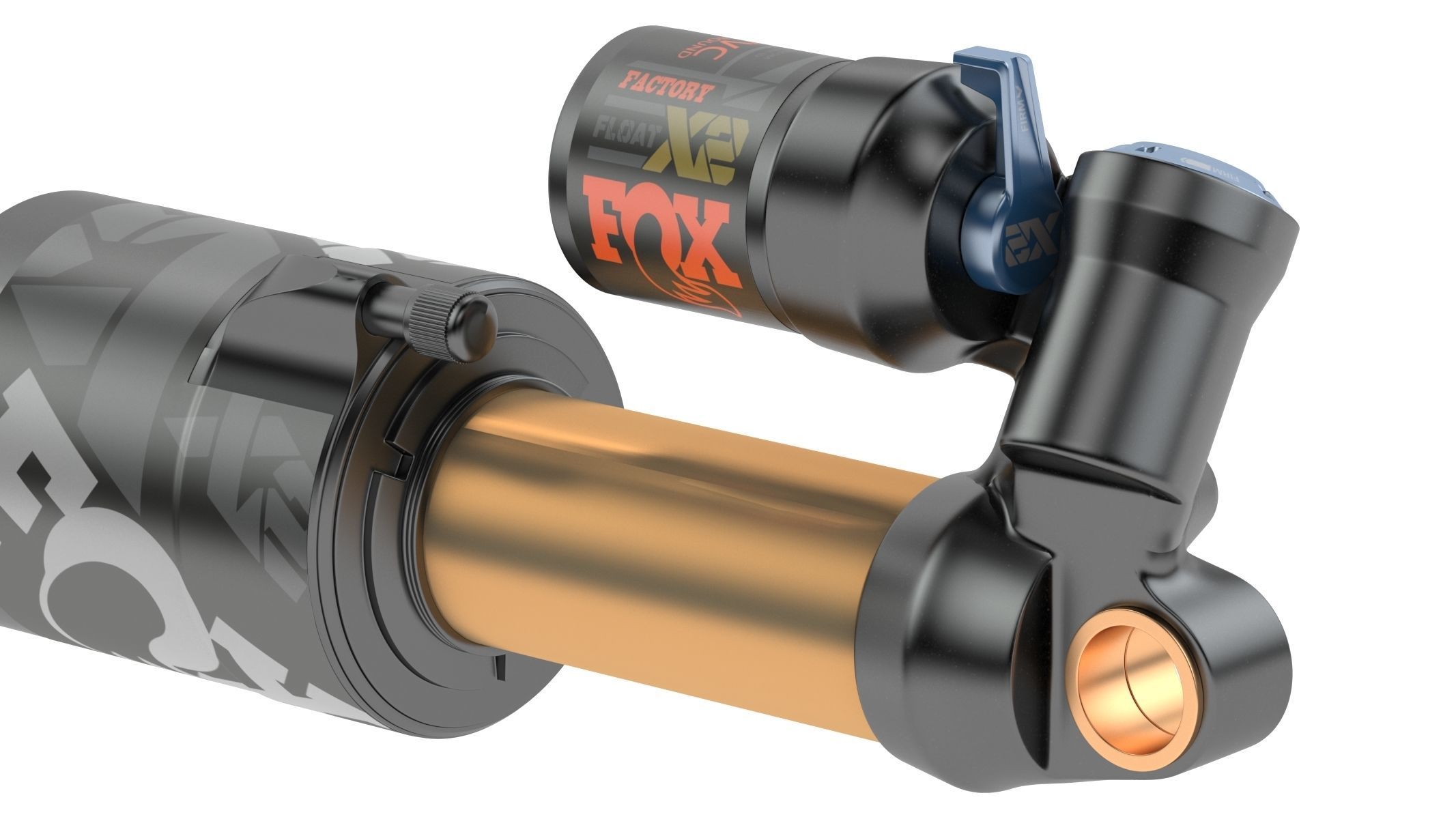 Fox Shock Float X2 Low-poly 3D model_9