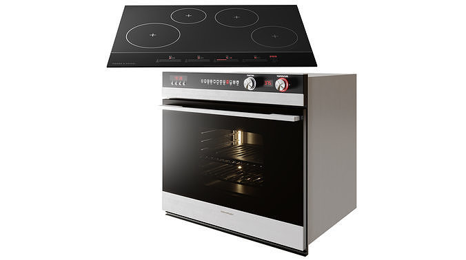 Fisher Paykel Cooktop and Built-in Oven 3D model