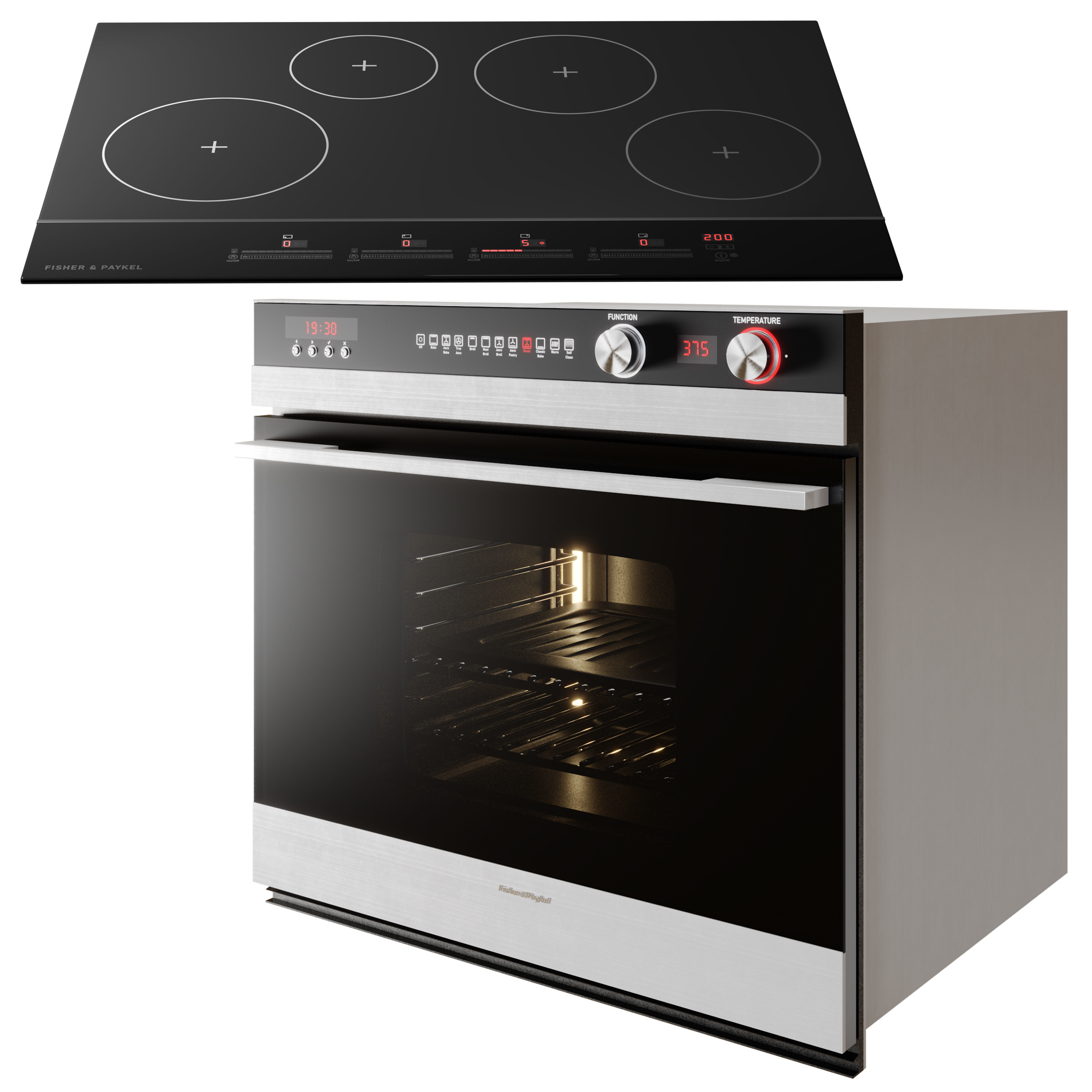Fisher Paykel Cooktop and Built-in Oven 3D model_2