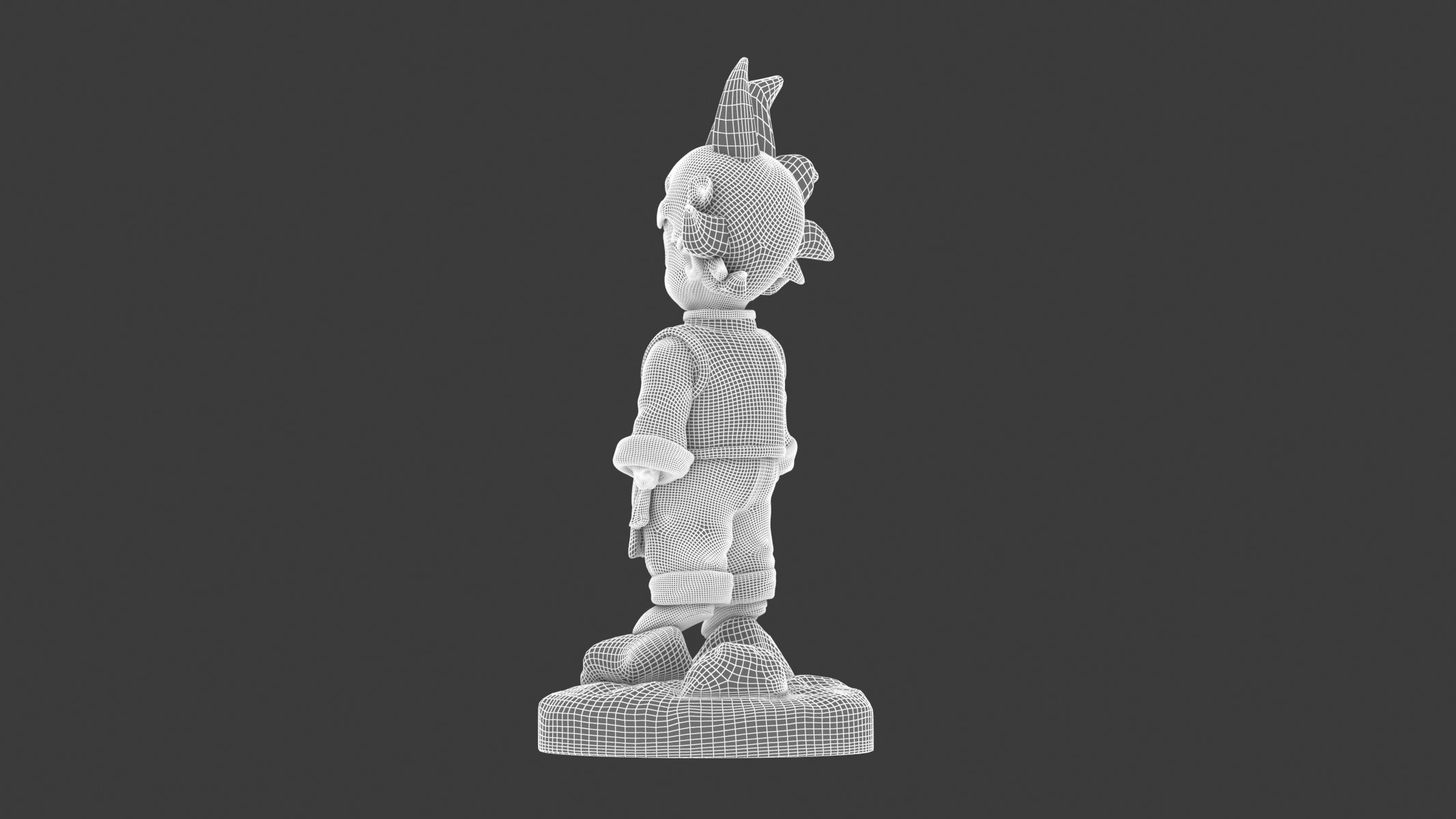 Goten Statue Low-poly 3D model_13