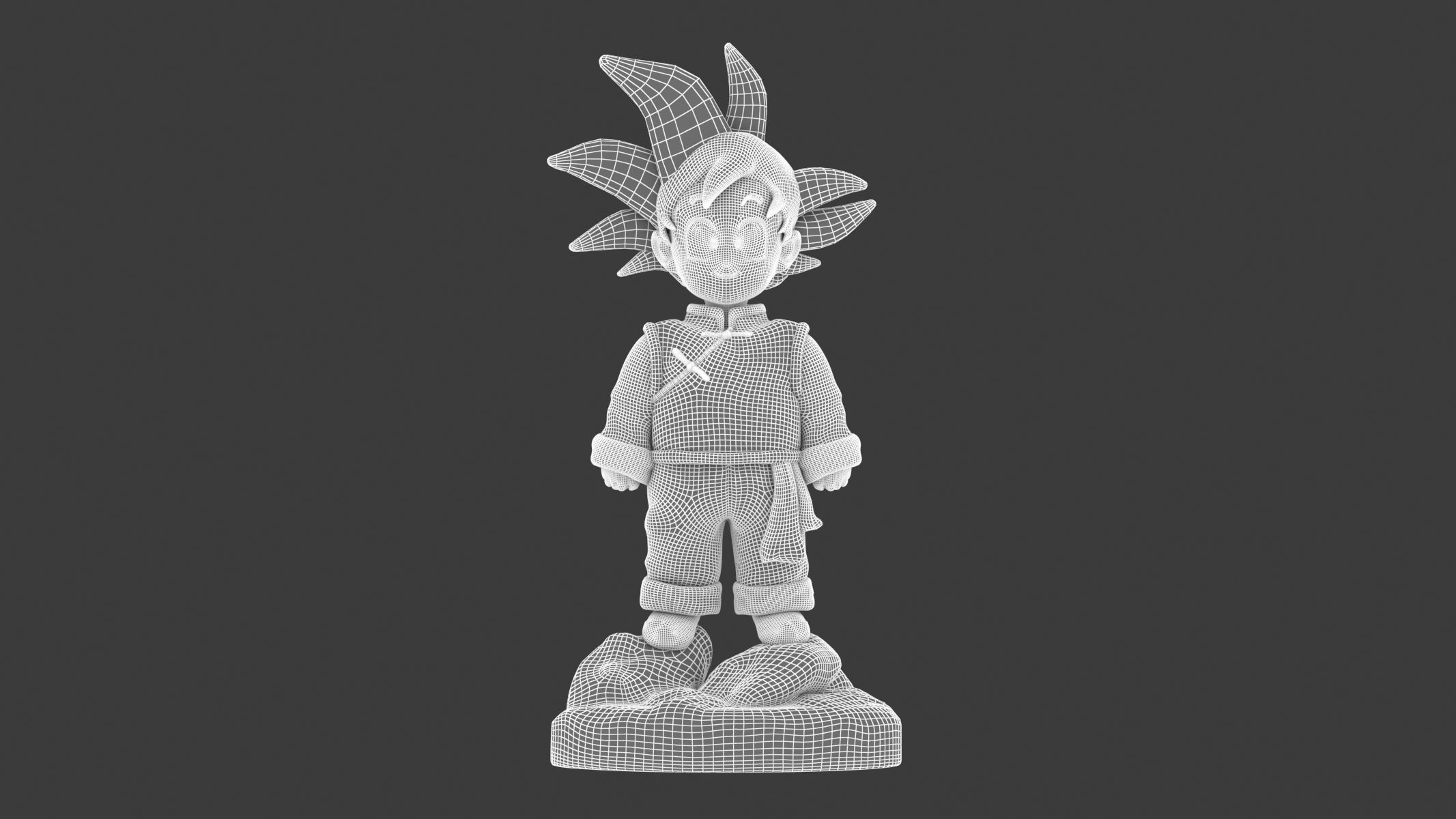 Goten Statue Low-poly 3D model_10