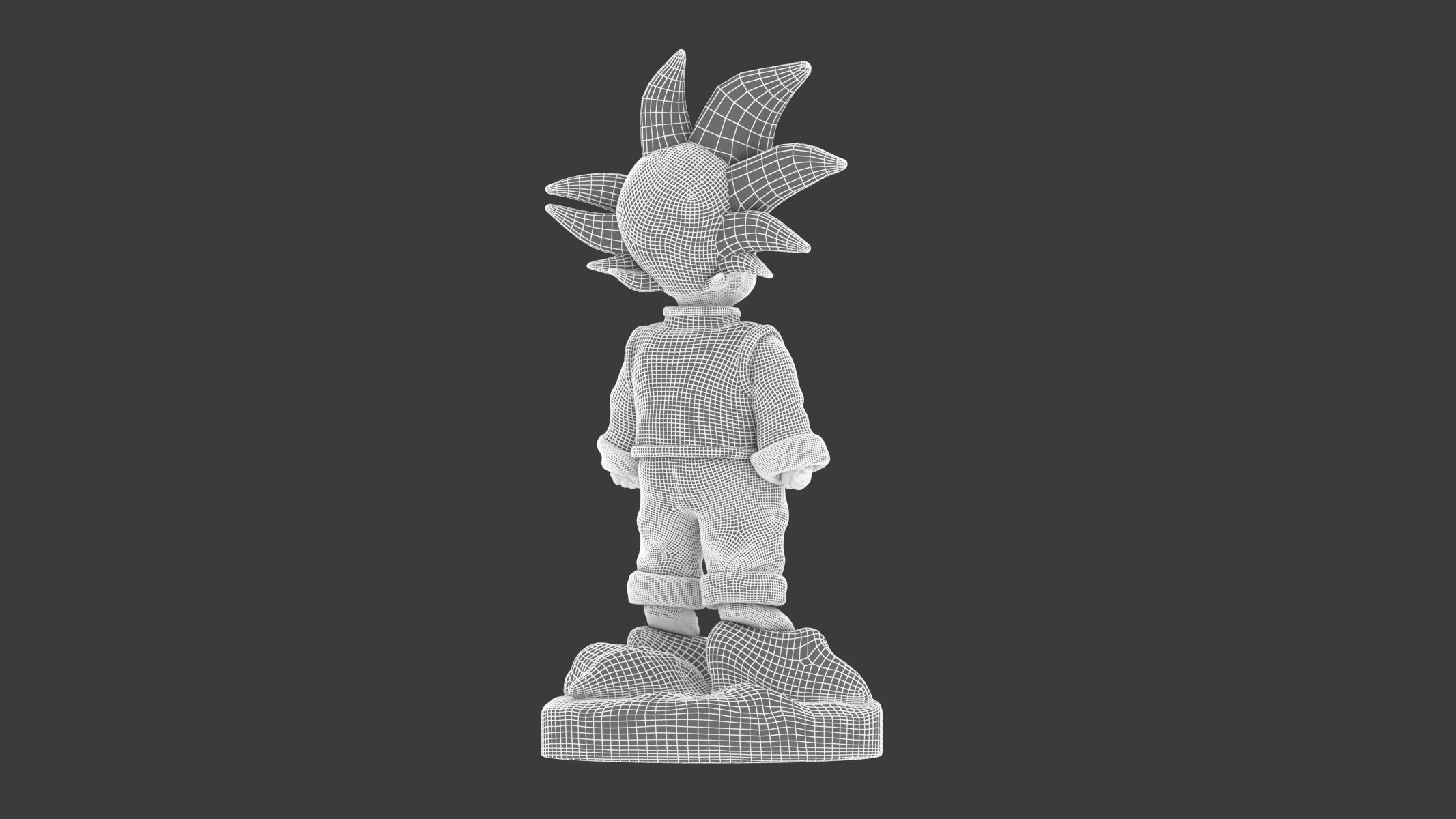 Goten Statue Low-poly 3D model_12