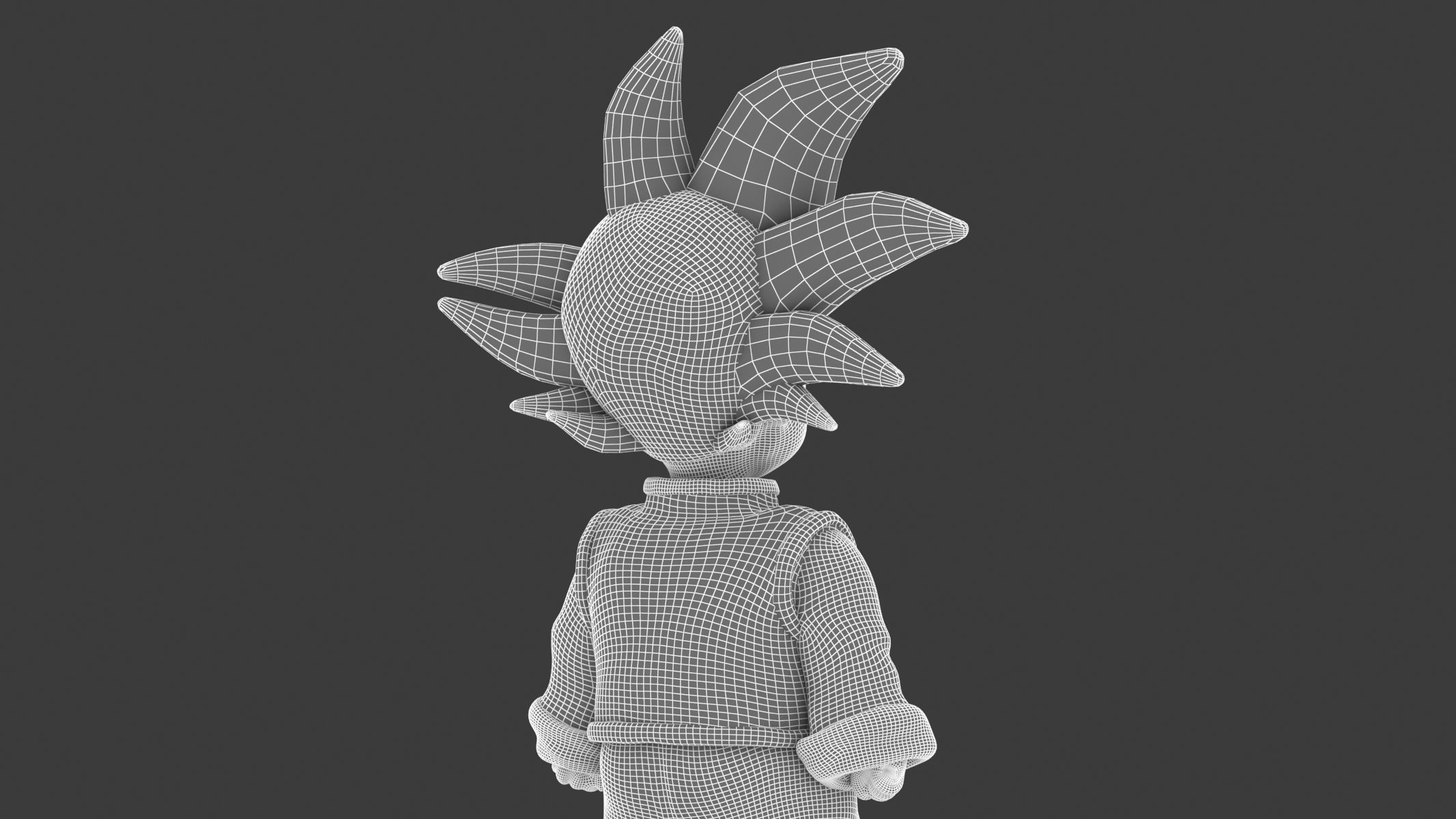 Goten Statue Low-poly 3D model_17