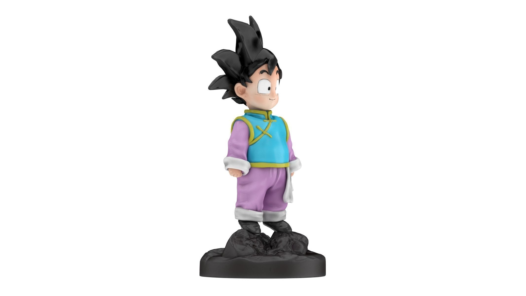 Goten Statue Low-poly 3D model_1