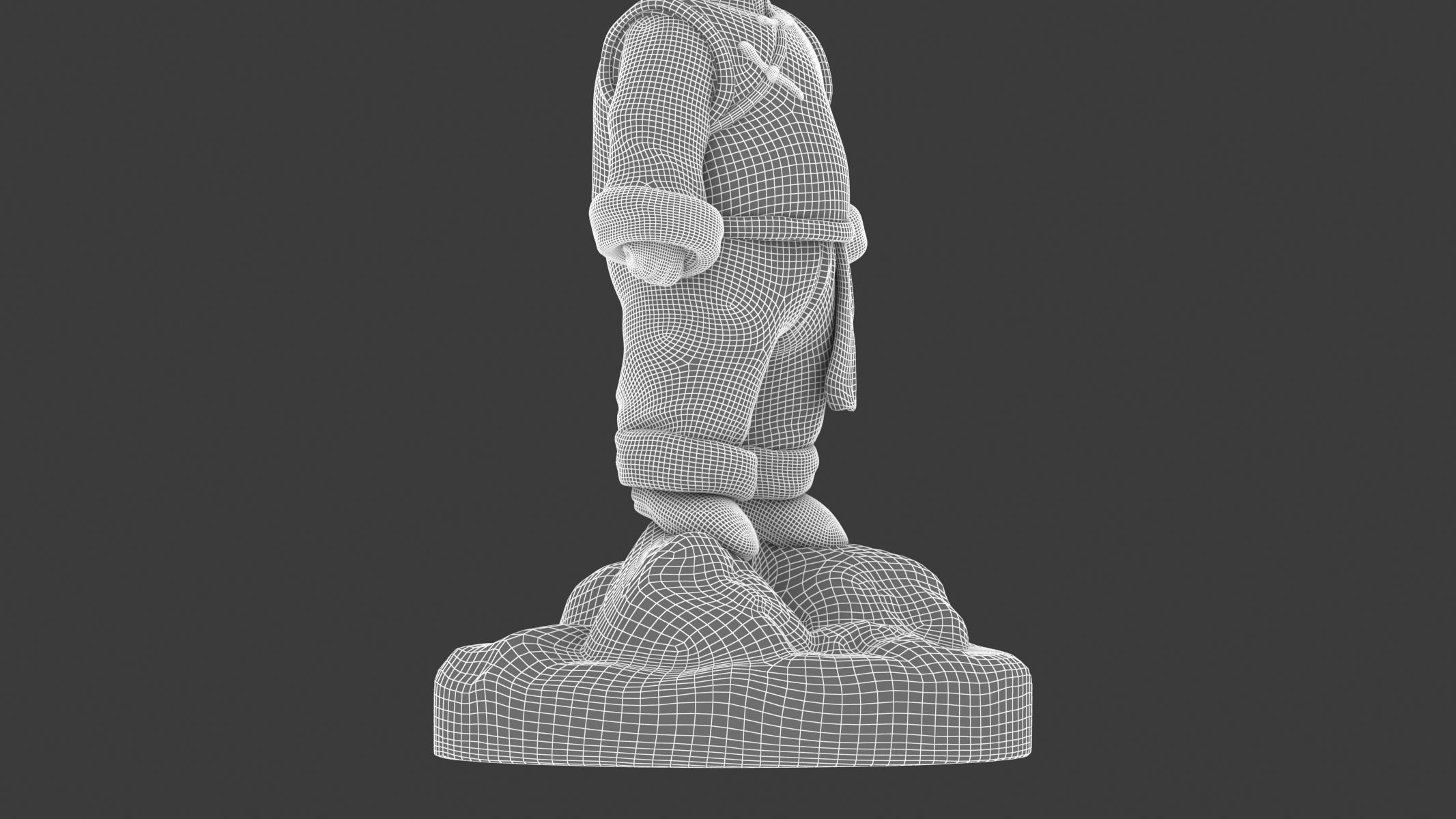Goten Statue Low-poly 3D model_16