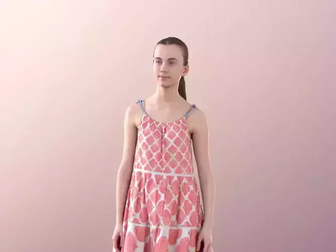 Mady 10111 - Teenage Girl Walking In Summer Dress