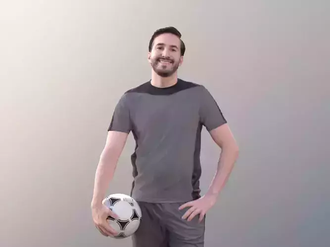 Anselmo 10230 - Atheltic Man Standing With Ball