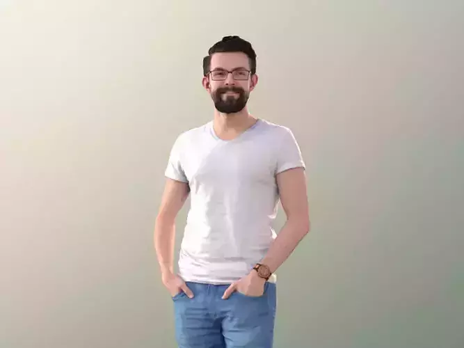 Sergej 10259 - Young Man Standing With Hands In Pockets