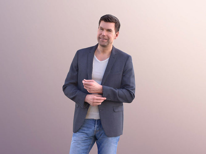 Lars 10419 - Casual Man Standing Low-poly 3D model