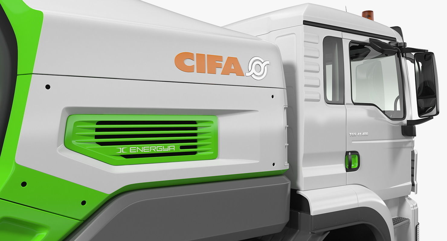 Electric Hybrid Mixer Truck Energya E9 3D model_11