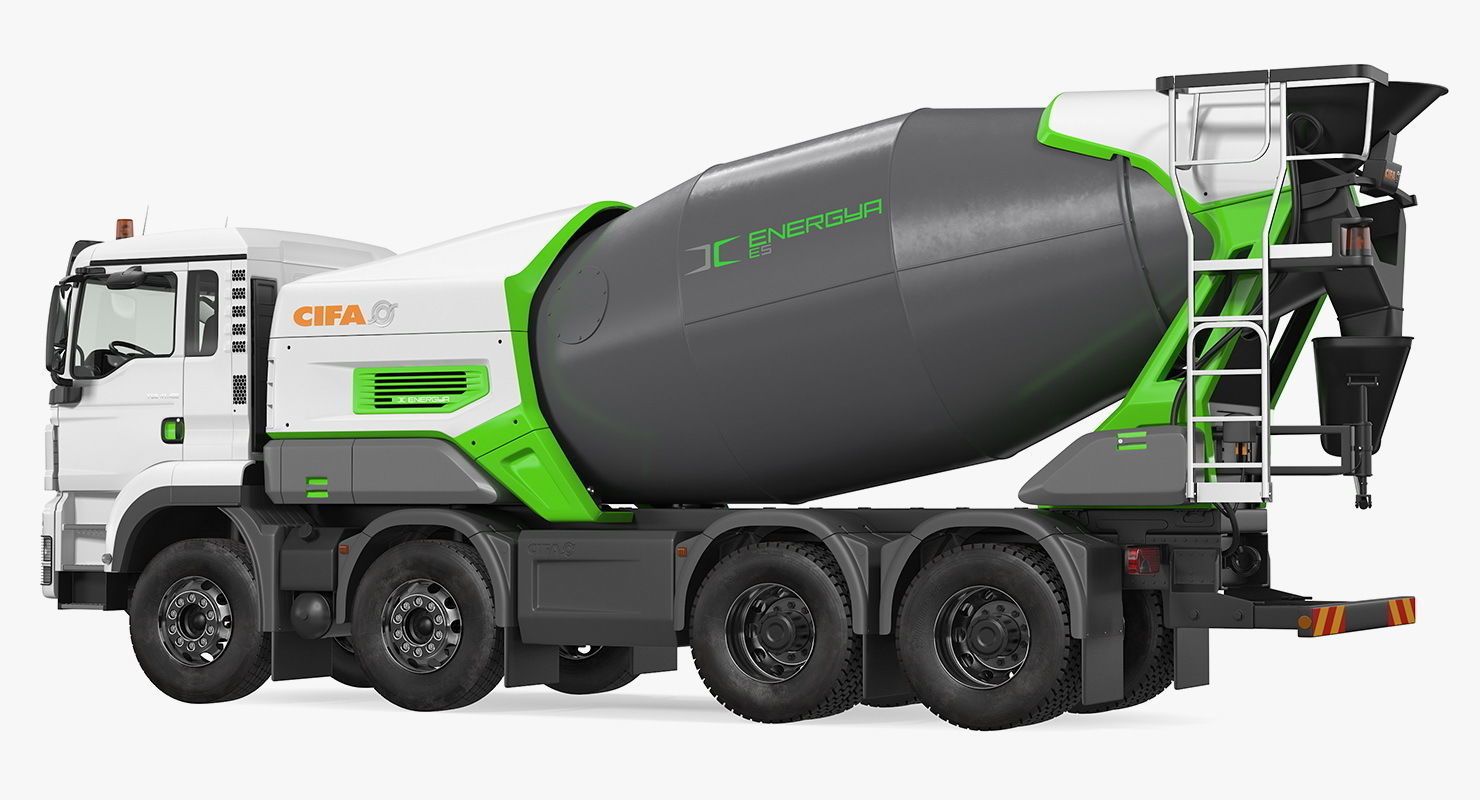 Electric Hybrid Mixer Truck Energya E9 3D model_5