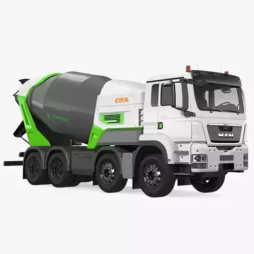 Electric Hybrid Mixer Truck Energya E9 3D model Electric Hybrid Mixer Truck Energya E9 3D model