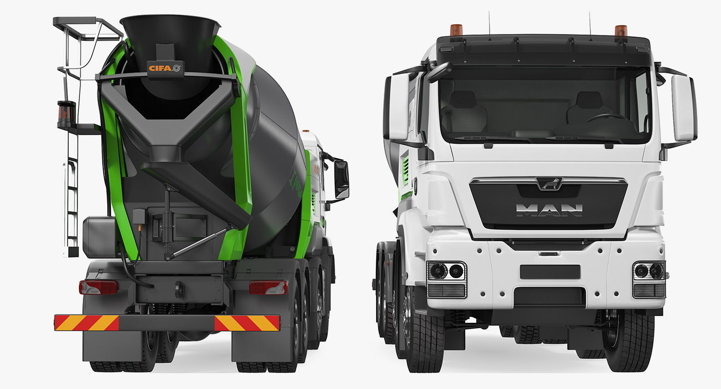 Electric Hybrid Mixer Truck Energya E9 3D model_6