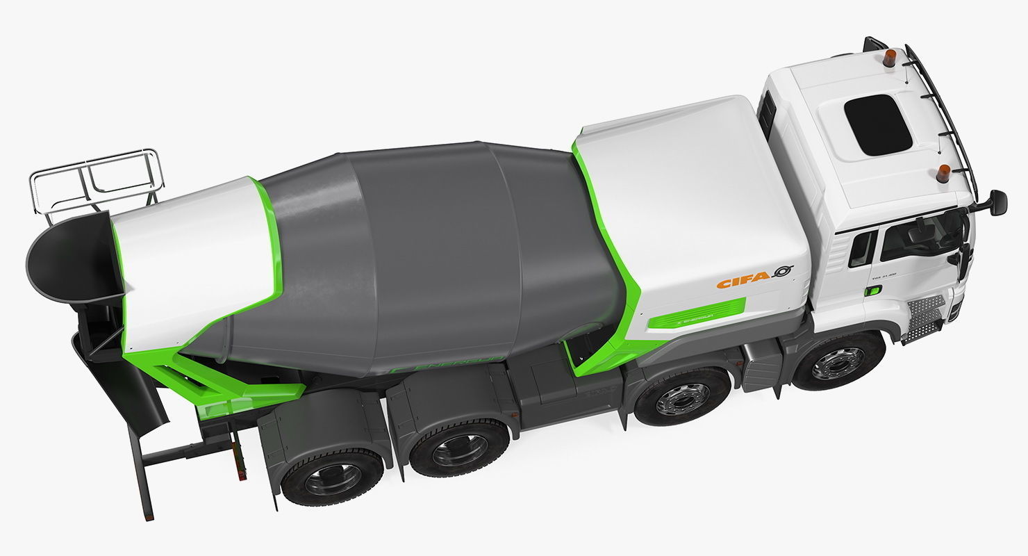 Electric Hybrid Mixer Truck Energya E9 3D model_7