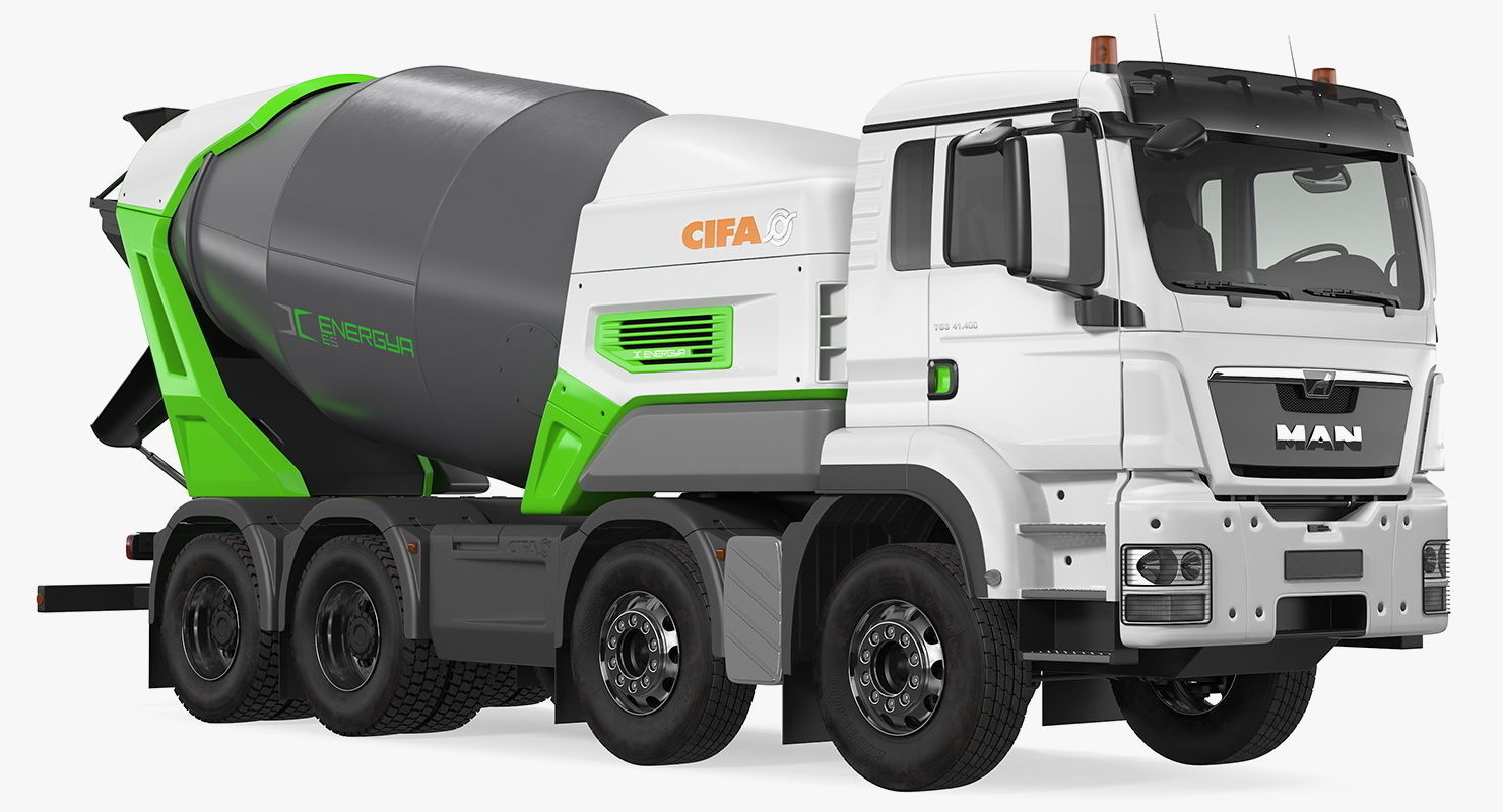 Electric Hybrid Mixer Truck Energya E9 3D model_1
